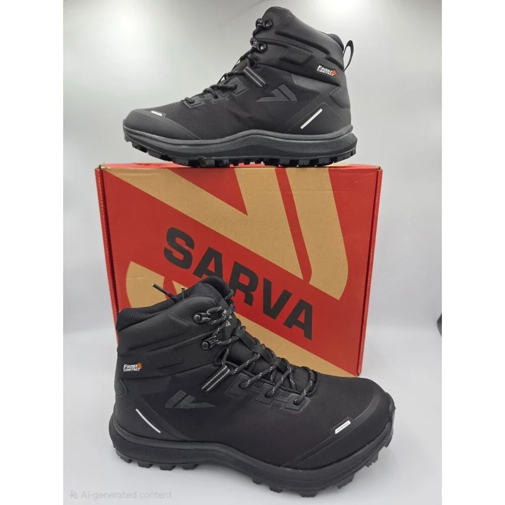 SARVA ARTIX MID MEN'S 10 EU 44 BLACK WATERPROOF WINTER HIKING BOOTS NEW BOX